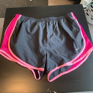 Pink and Black Nike Running Shorts